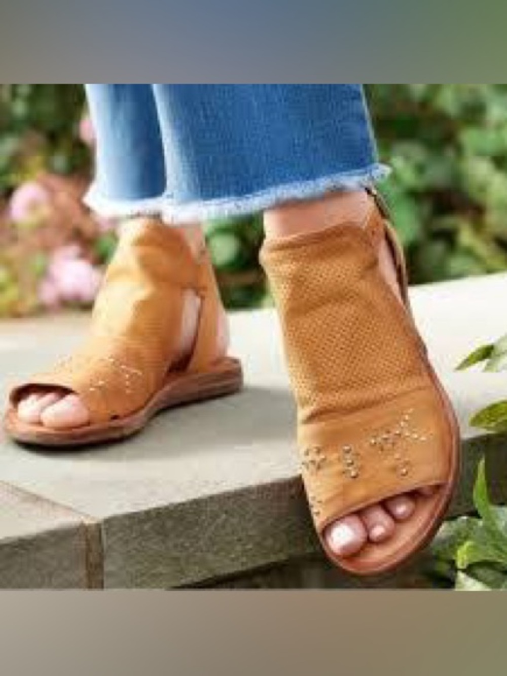 Miz Mooz Fifi Leather Ankle Strap Sandals Wheat Tan Size 7.5 NWT
